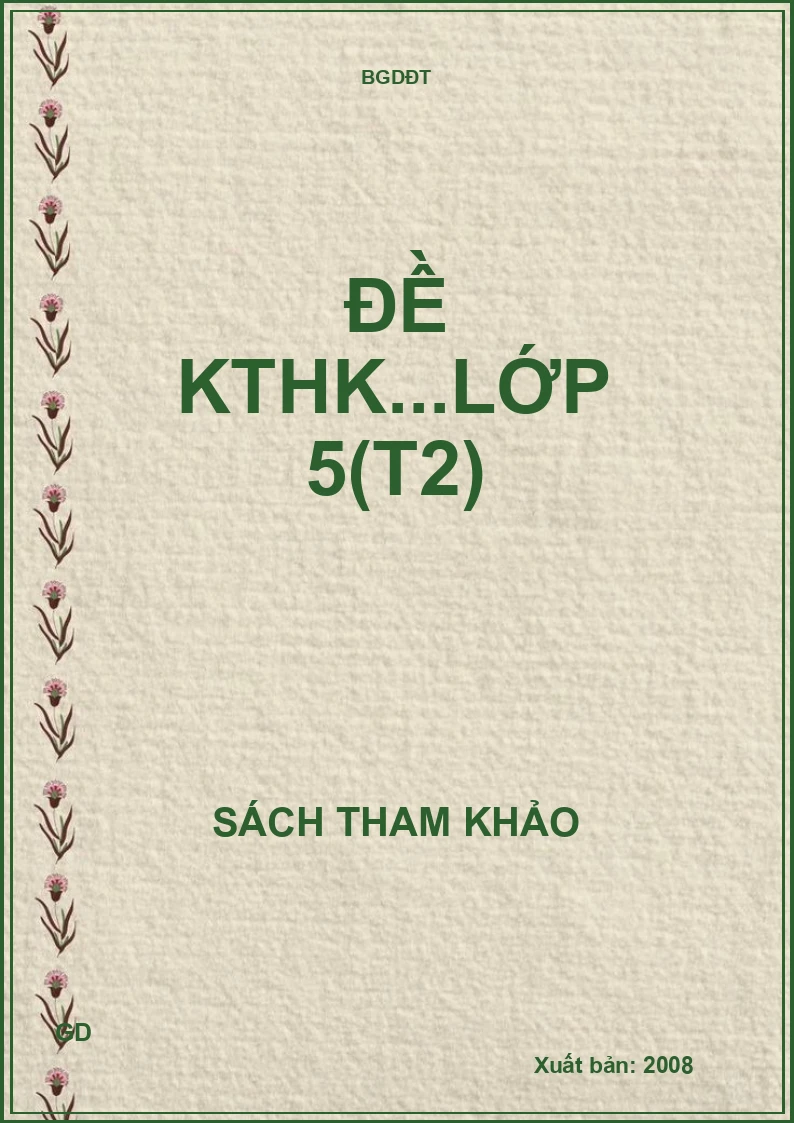 Đề KTHK...Lớp 5(T2)