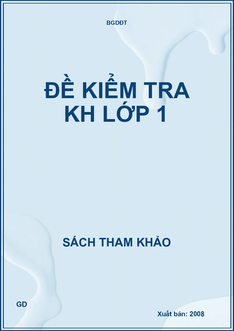 Đề kiểm tra KH lớp 1