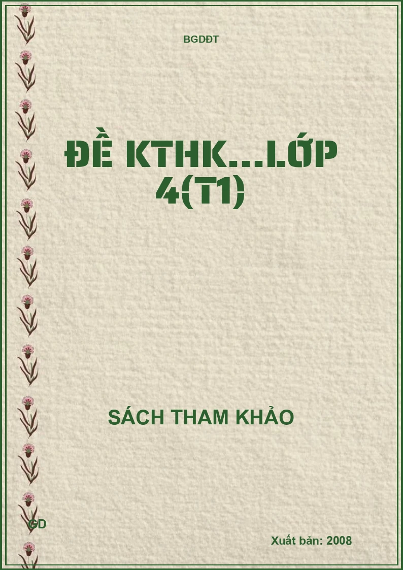 Đề KTHK...Lớp 4(T1)