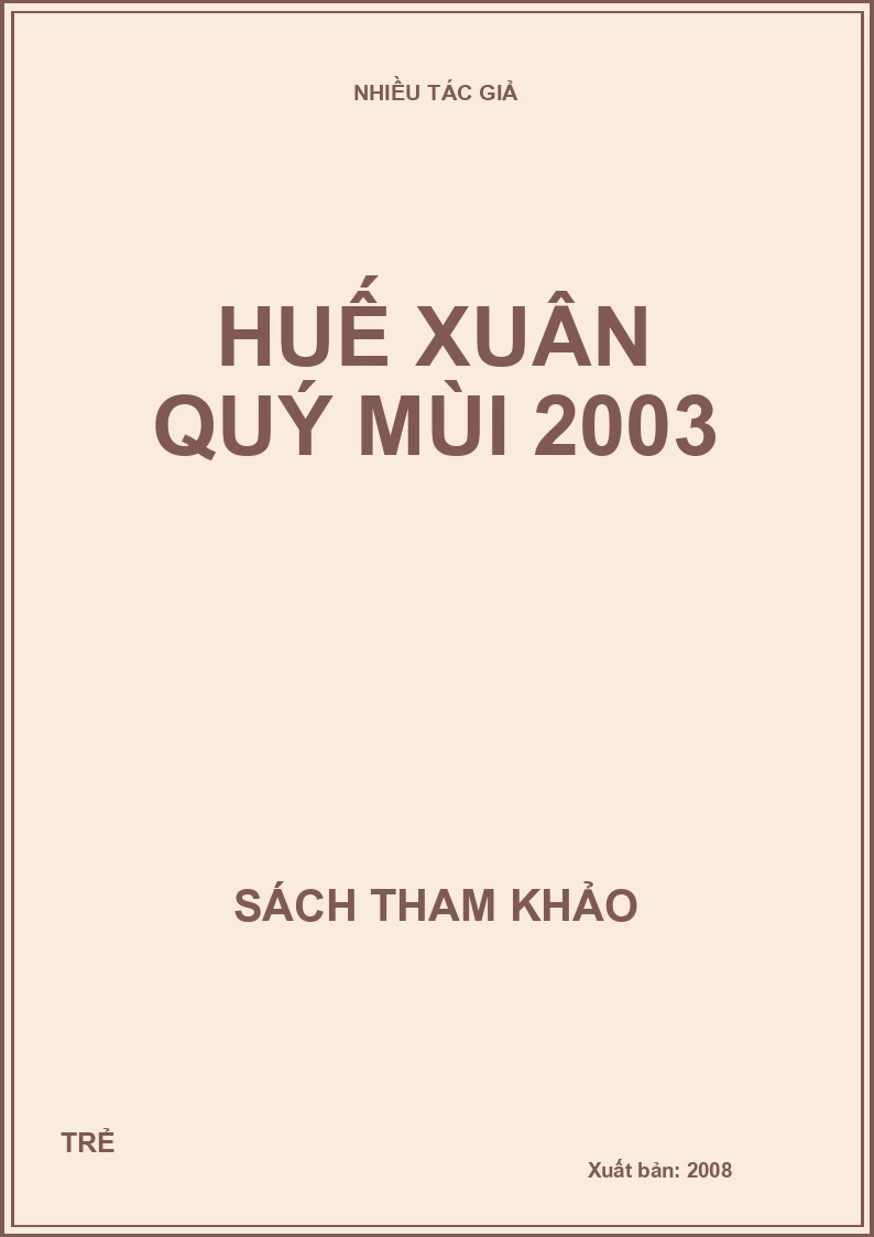 Huế xuân quý mùi 2003