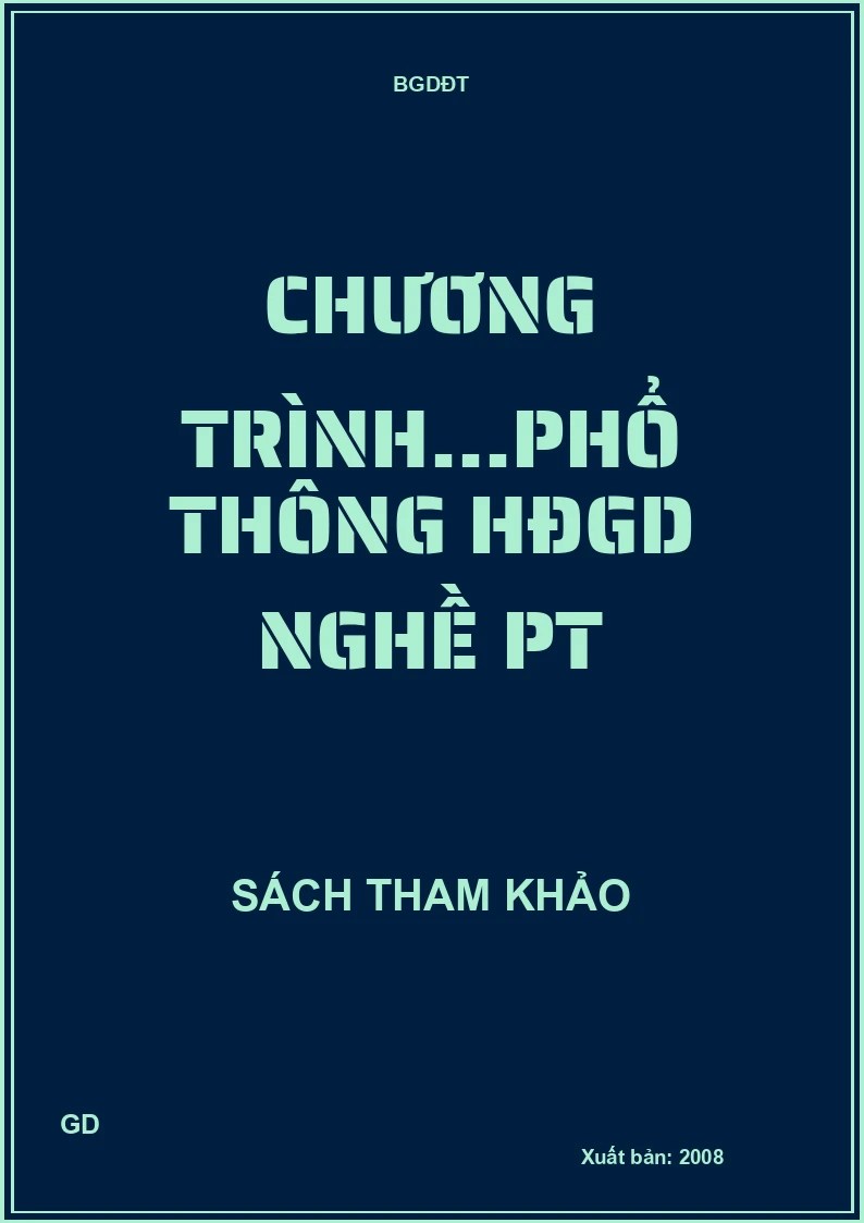 Chương trình...phổ thông HĐGD nghề PT