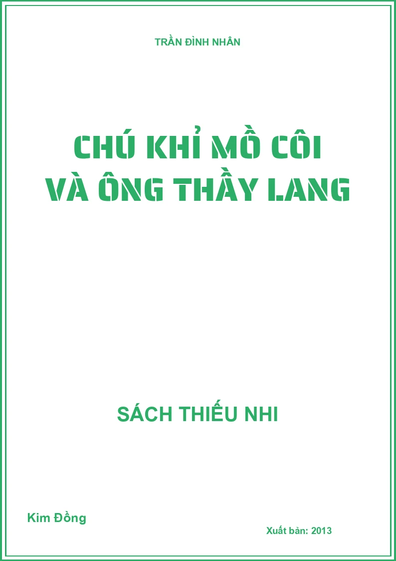 Chú khỉ mồ côi và ông thầy lang