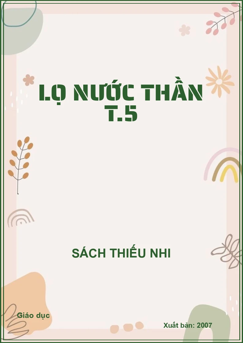 Lọ nước thần T.5