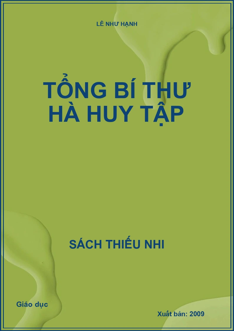 Tổng bí thư Hà Huy Tập