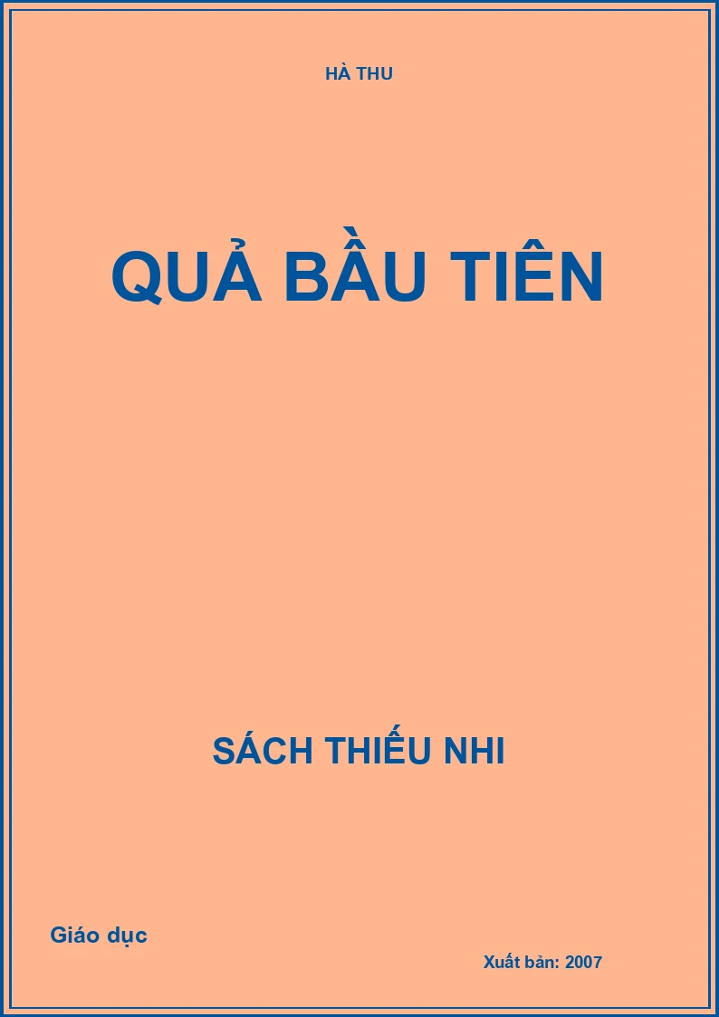 Quả bầu tiên
