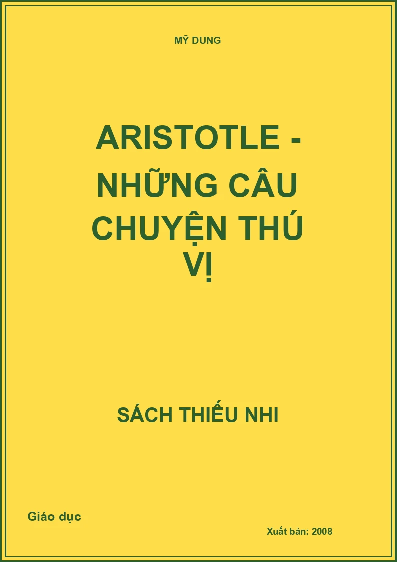 Aristotle - những câu chuyện thú vị
