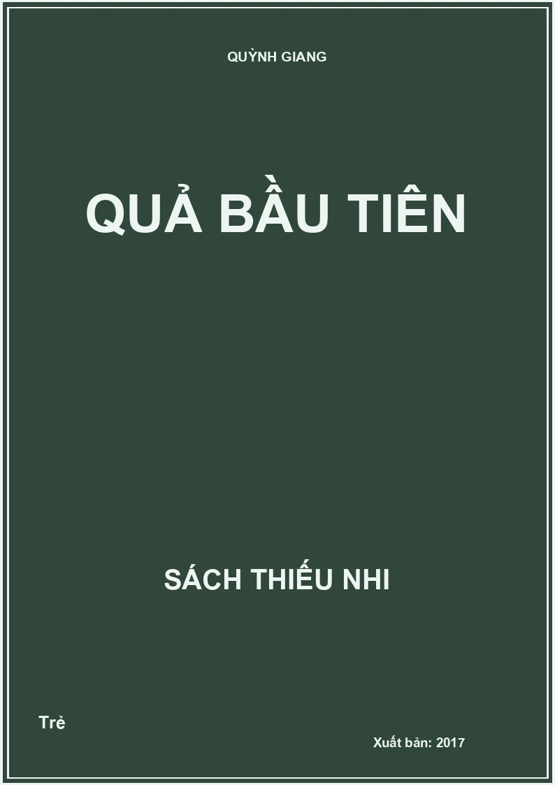 Quả bầu tiên