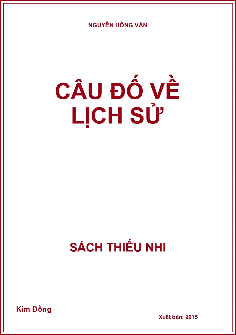 Câu đố về lịch sử