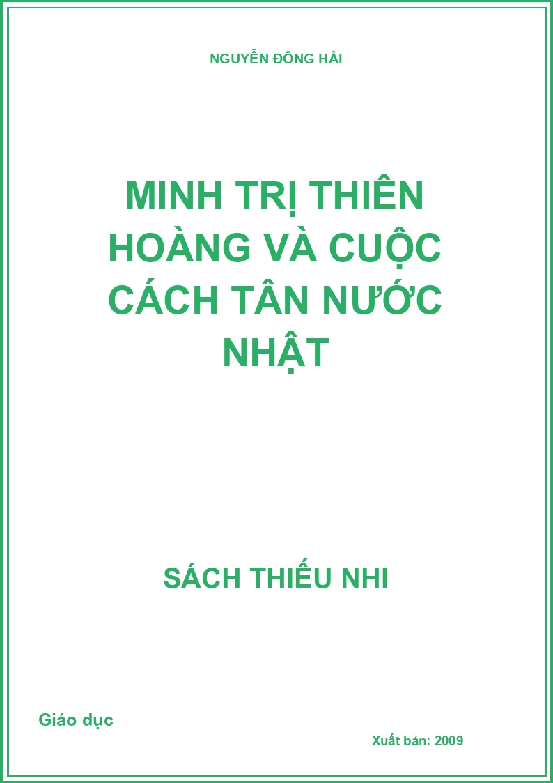 Minh Trị Thiên Hoàng và cuộc cách tân nước Nhật