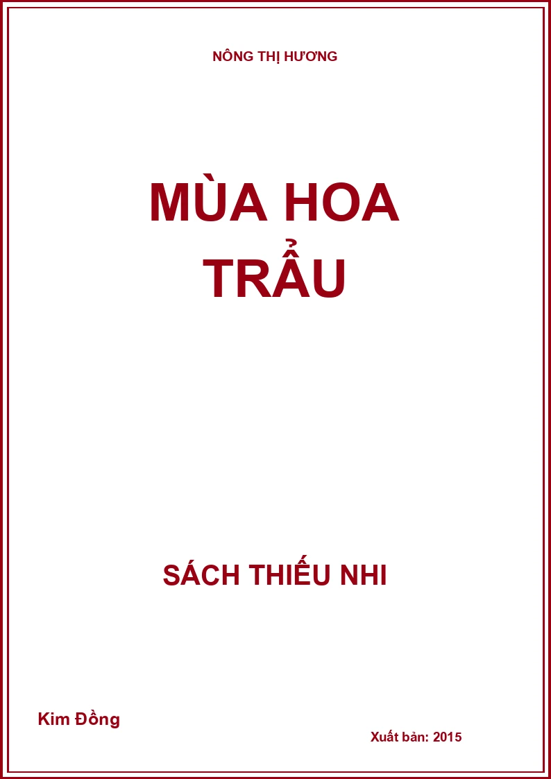 Mùa hoa trẩu