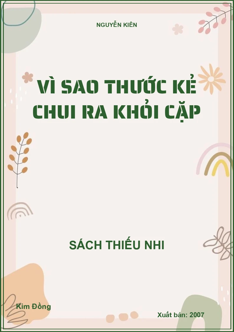 Vì sao thước kẻ chui ra khỏi cặp