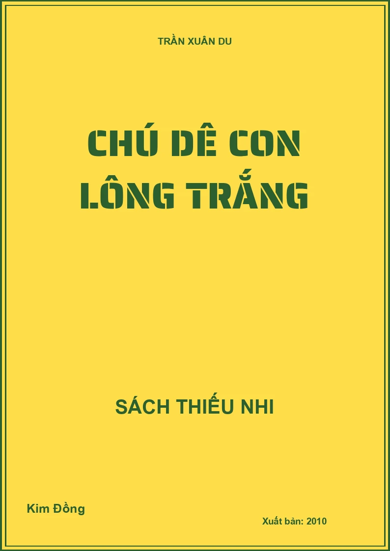 Chú dê con lông trắng