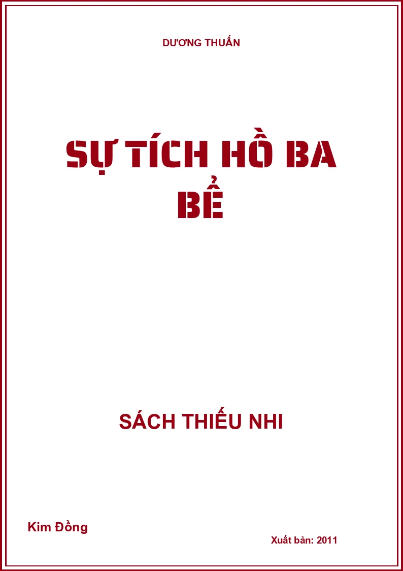 Sự tích hồ Ba Bể