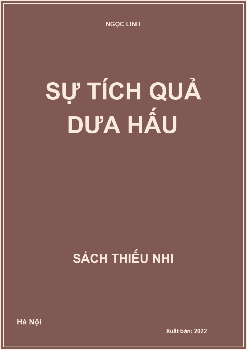 Sự tích quả dưa hấu