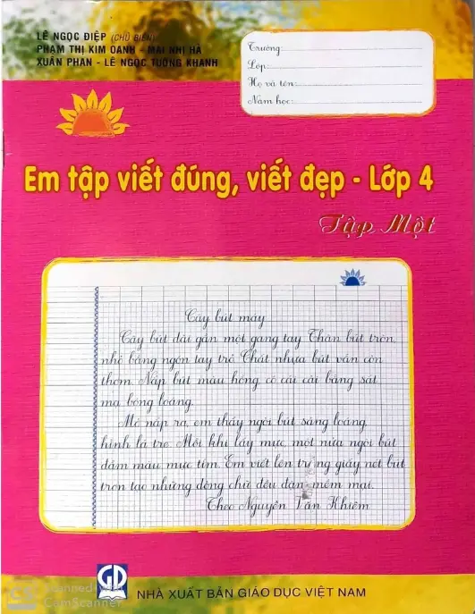 Em tập viết đúng, viết đẹp - Lớp 4. T.1