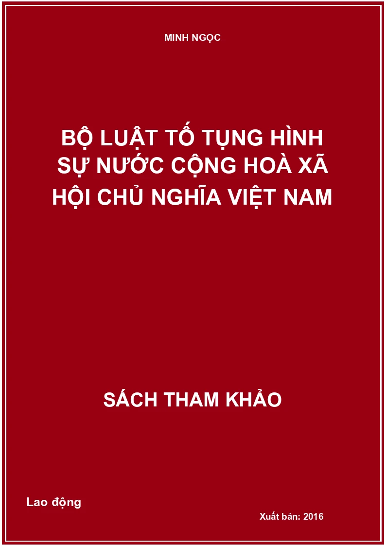 Bộ luật Tố tụng hình sự nước Cộng hoà xã hội chủ nghĩa Việt Nam