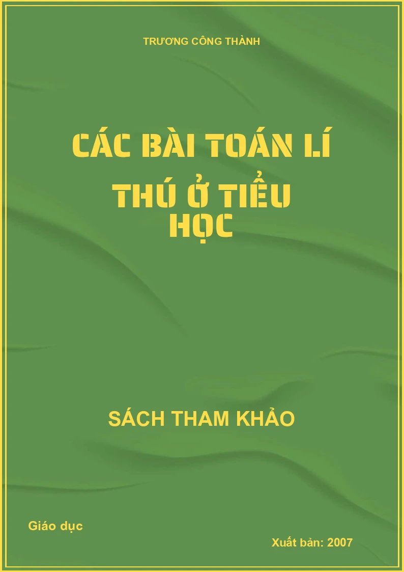 Các bài toán lí thú ở tiểu học