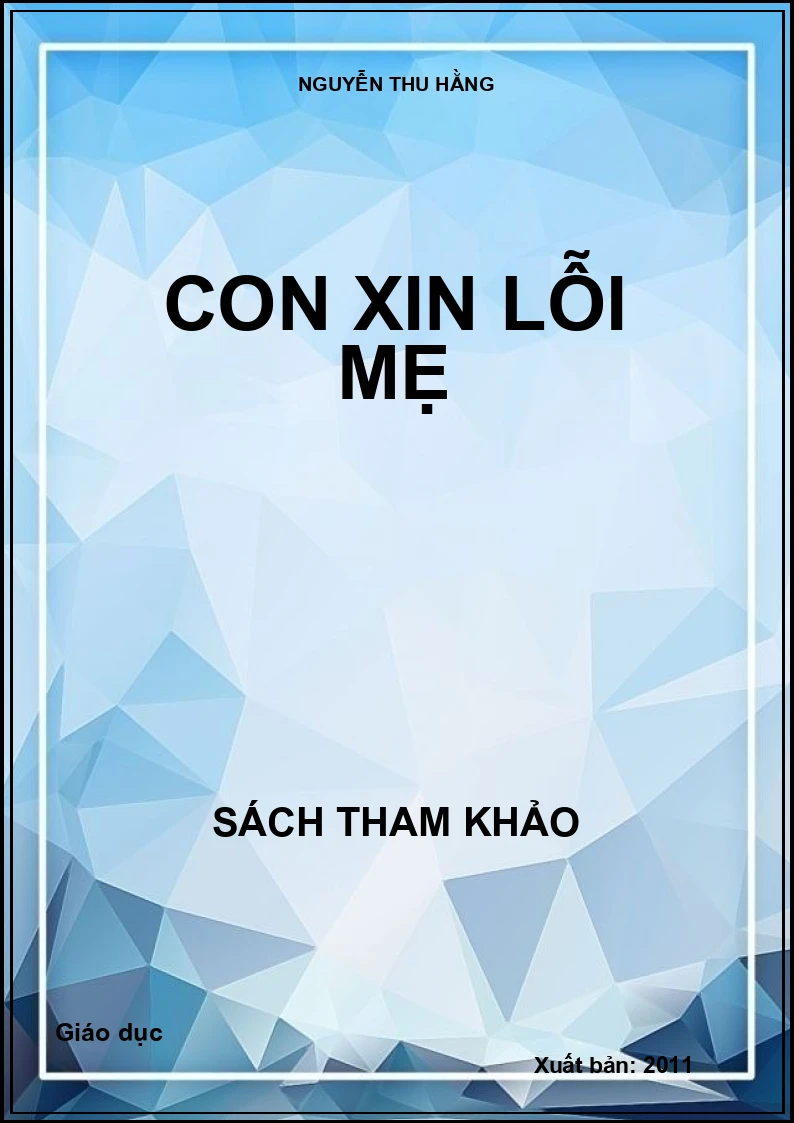 Con xin lỗi mẹ