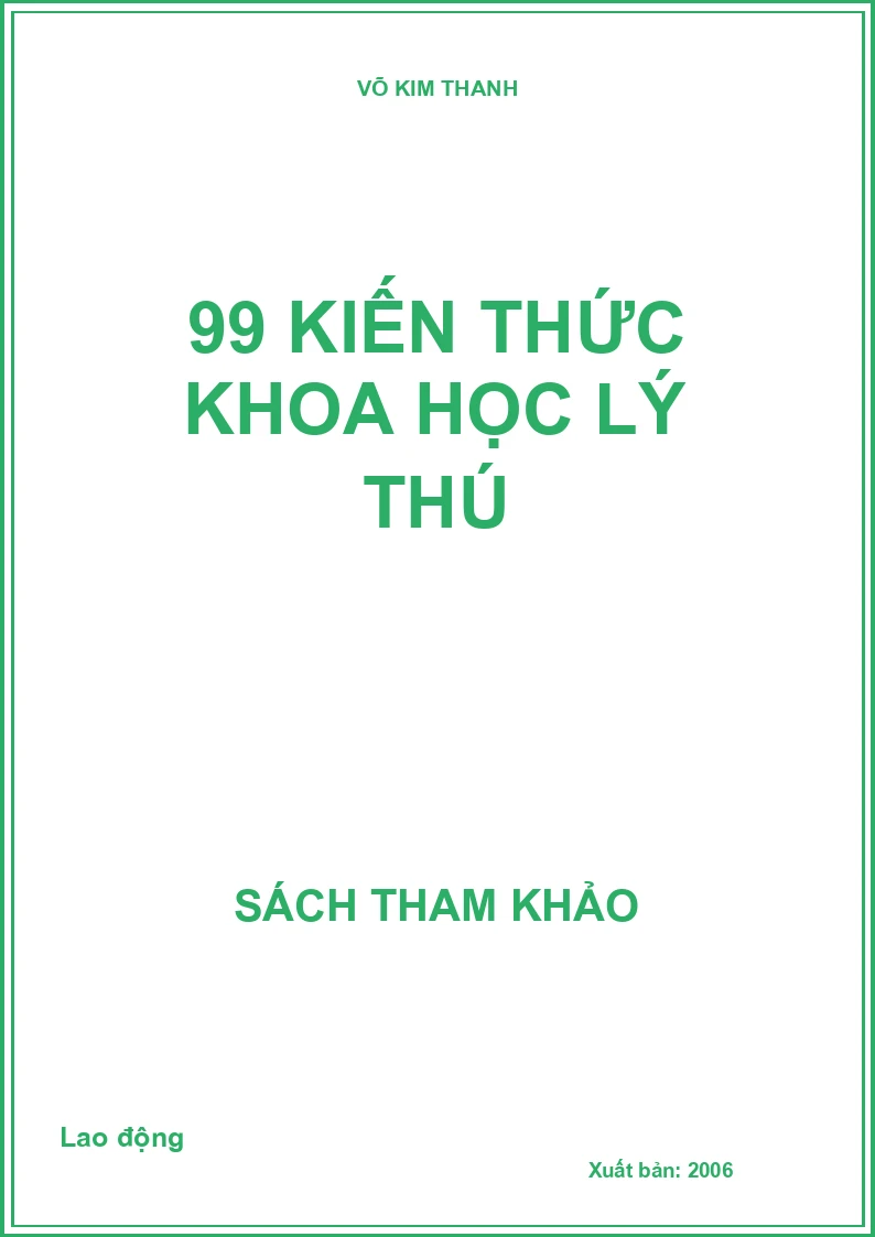 99 kiến thức khoa học lý thú