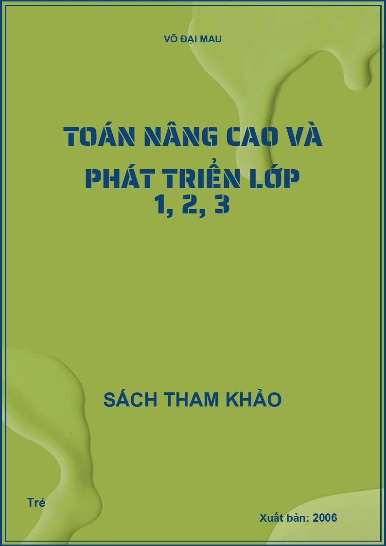 Toán nâng cao và phát triển lớp 1, 2, 3