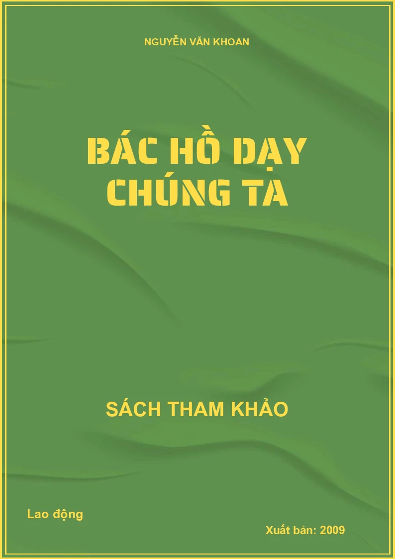 Bác Hồ dạy chúng ta
