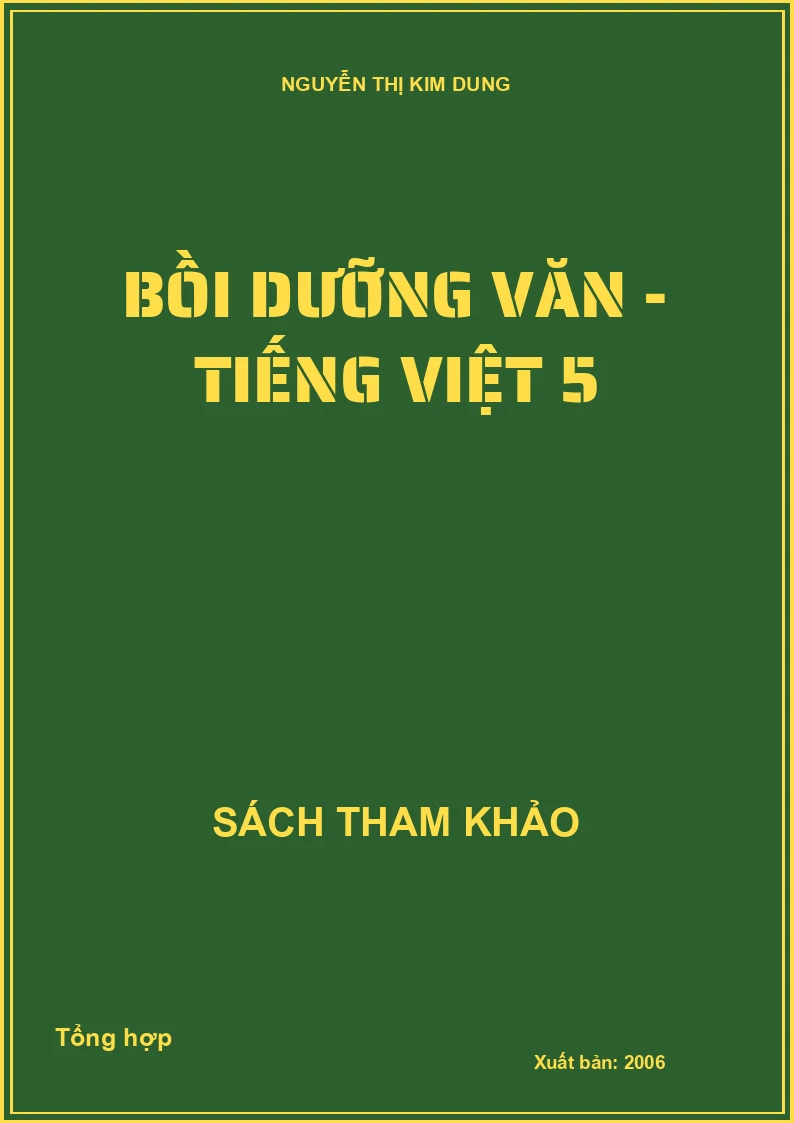 Bồi dưỡng Văn - Tiếng Việt 5