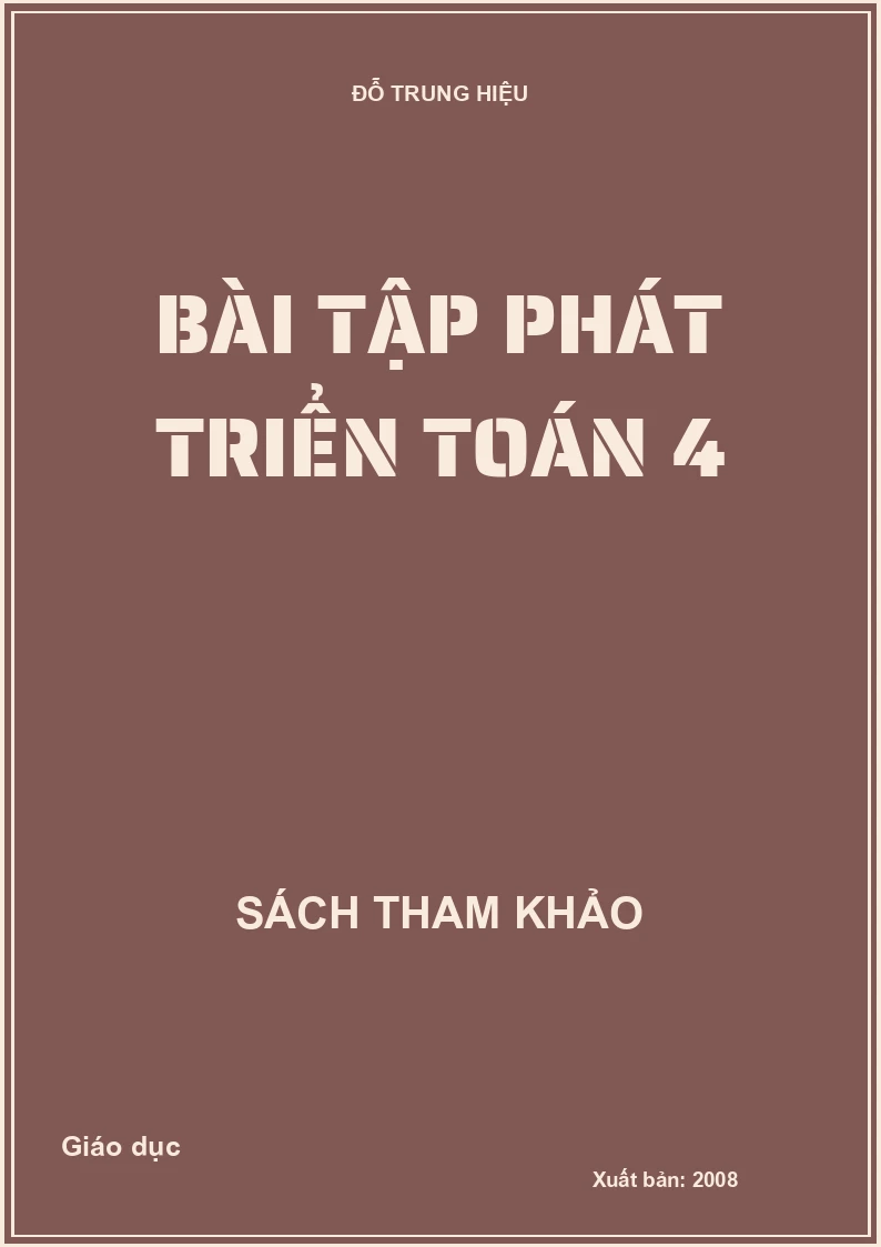 Bài tập phát triển toán 4