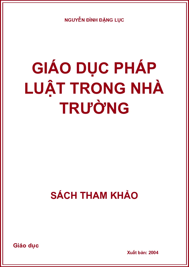 Giáo dục pháp luật trong nhà trường