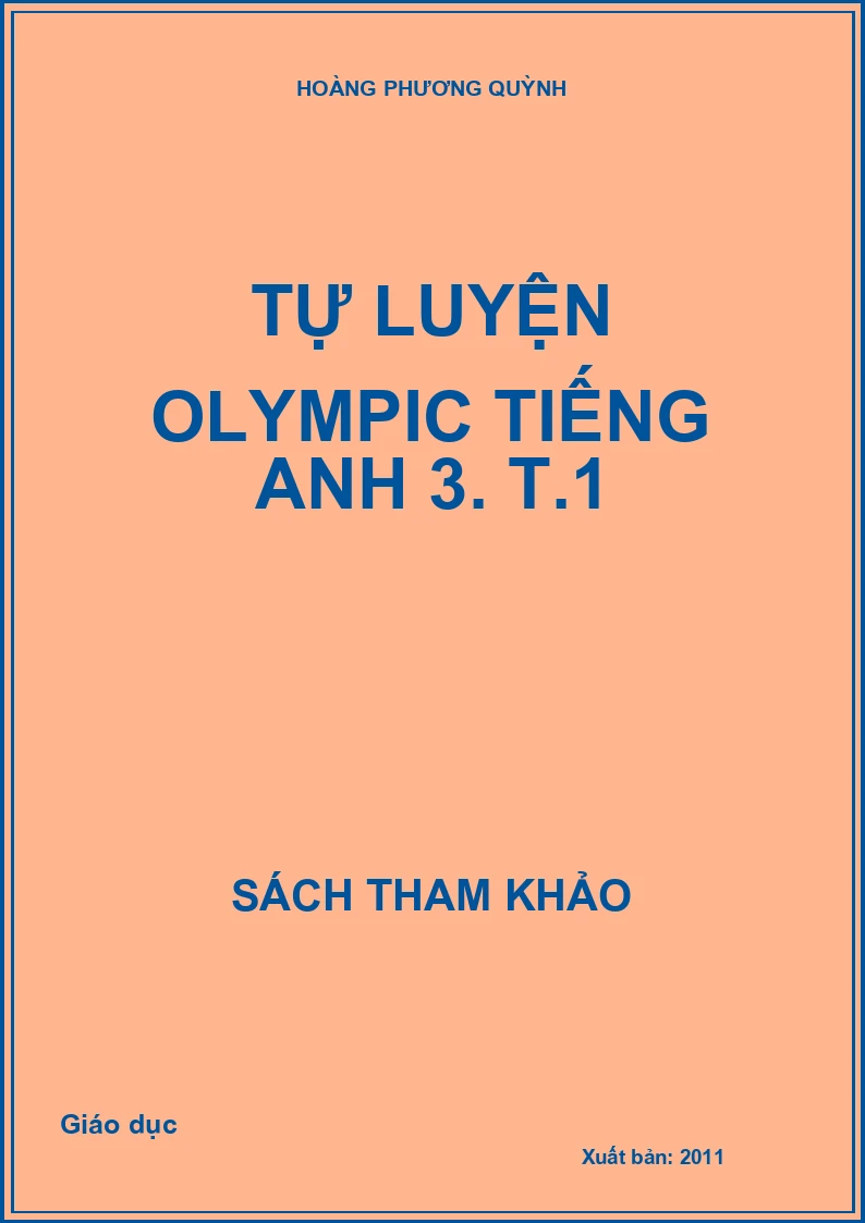 Tự luyện Olympic Tiếng Anh 3. T.1
