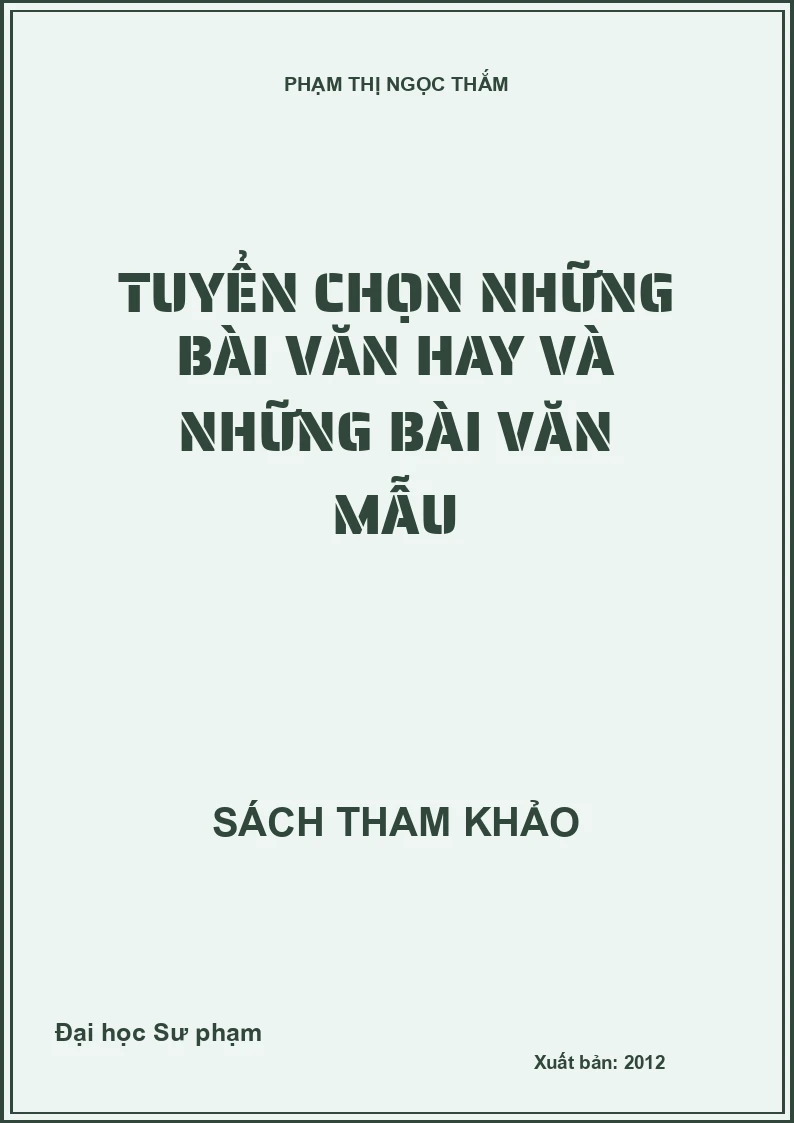 Tuyển chọn những bài văn hay và những bài văn mẫu
