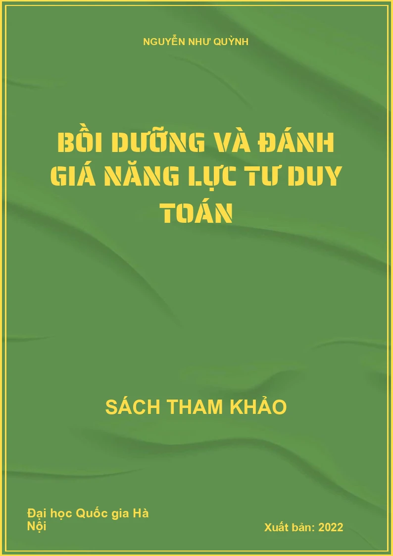 Bồi dưỡng và đánh giá năng lực tư duy toán