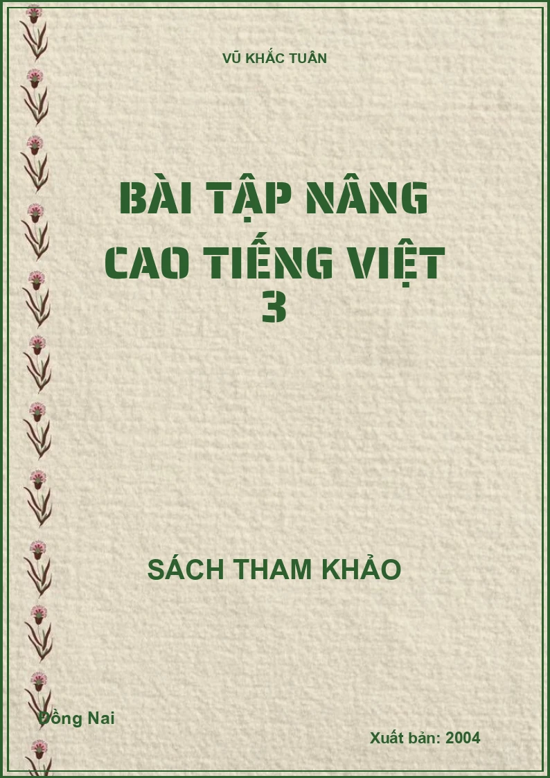 Bài tập nâng cao tiếng Việt 3