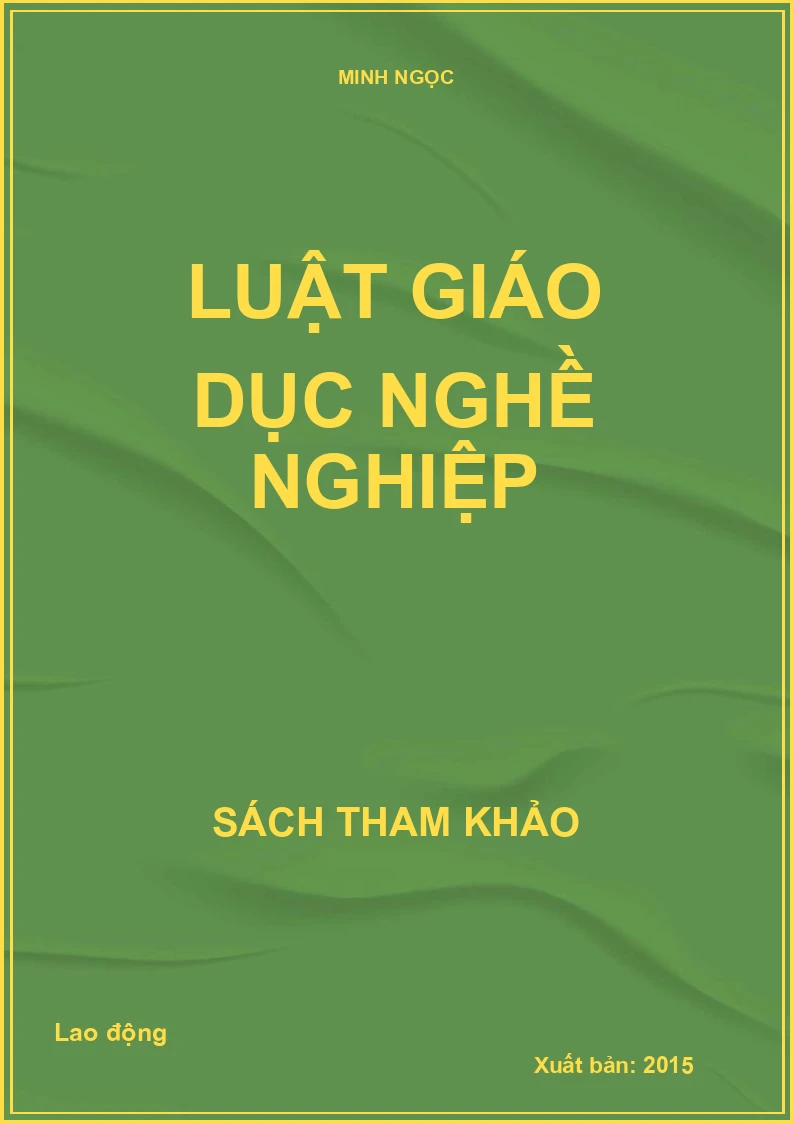 Luật giáo dục nghề nghiệp