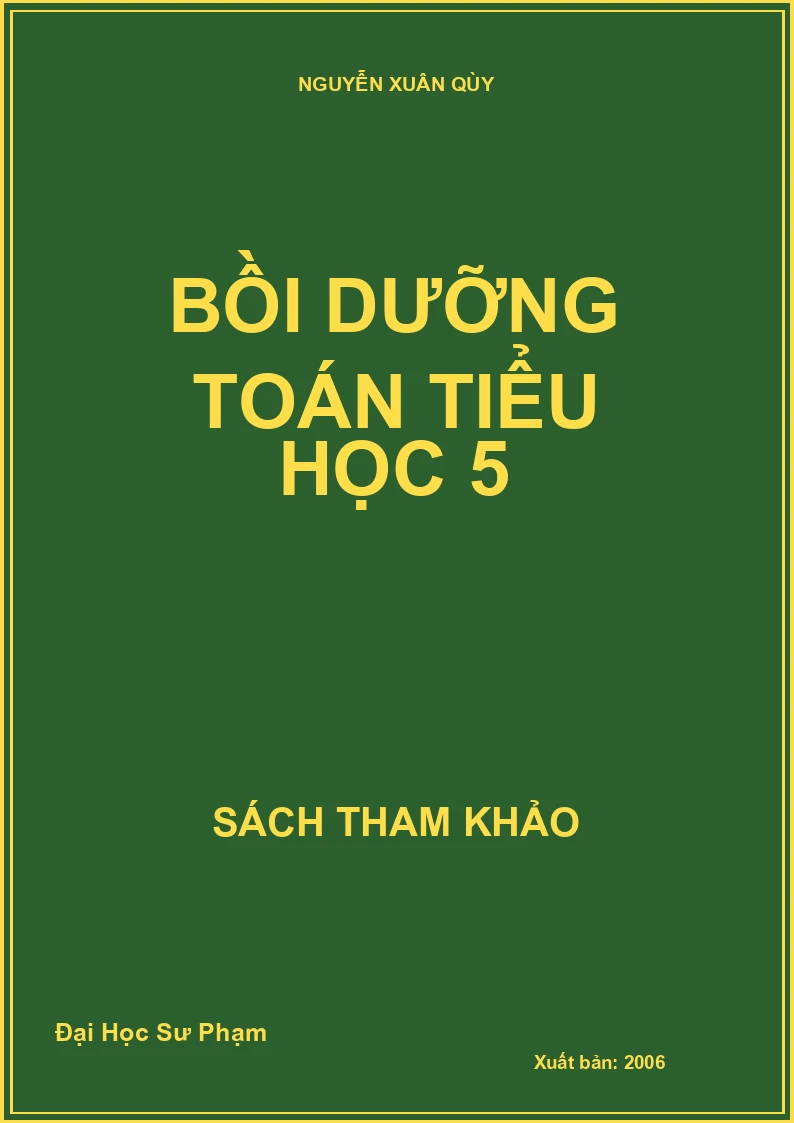 Bồi Dưỡng Toán Tiểu Học 5