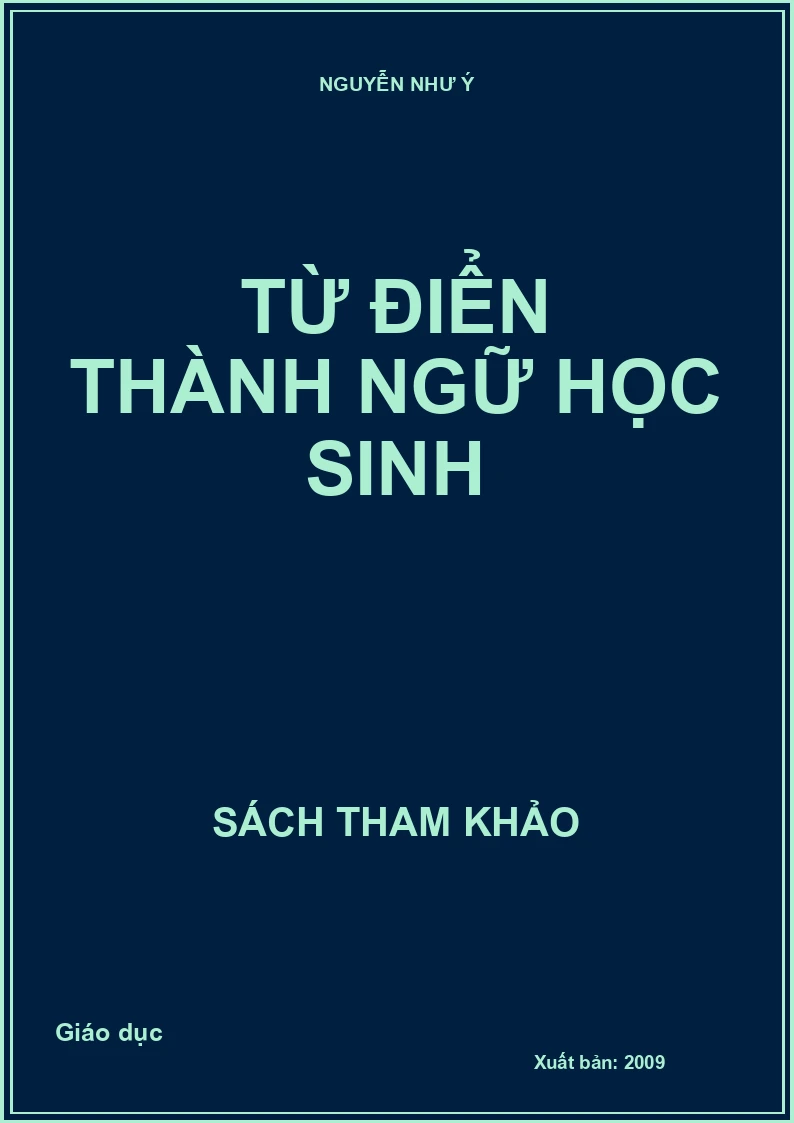 Từ điển thành ngữ học sinh