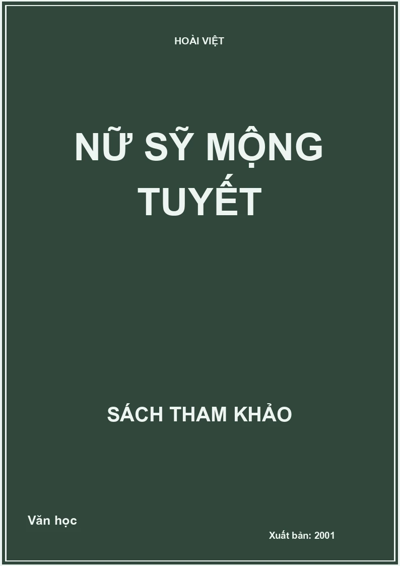 Nữ sỹ Mộng Tuyết