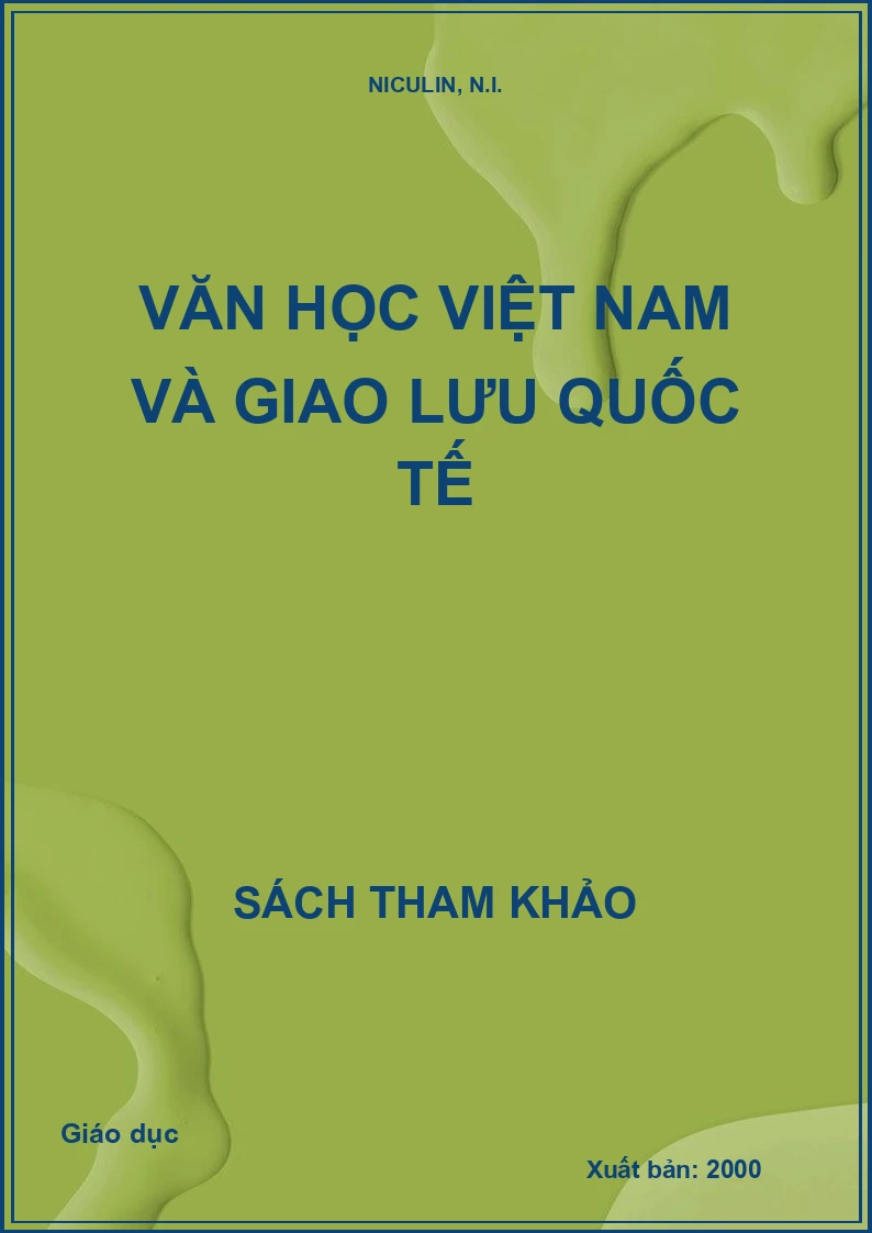 Văn học Việt Nam và giao lưu quốc tế