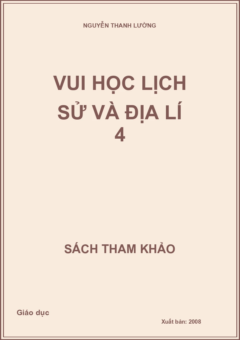 Vui học lịch sử và địa lí 4