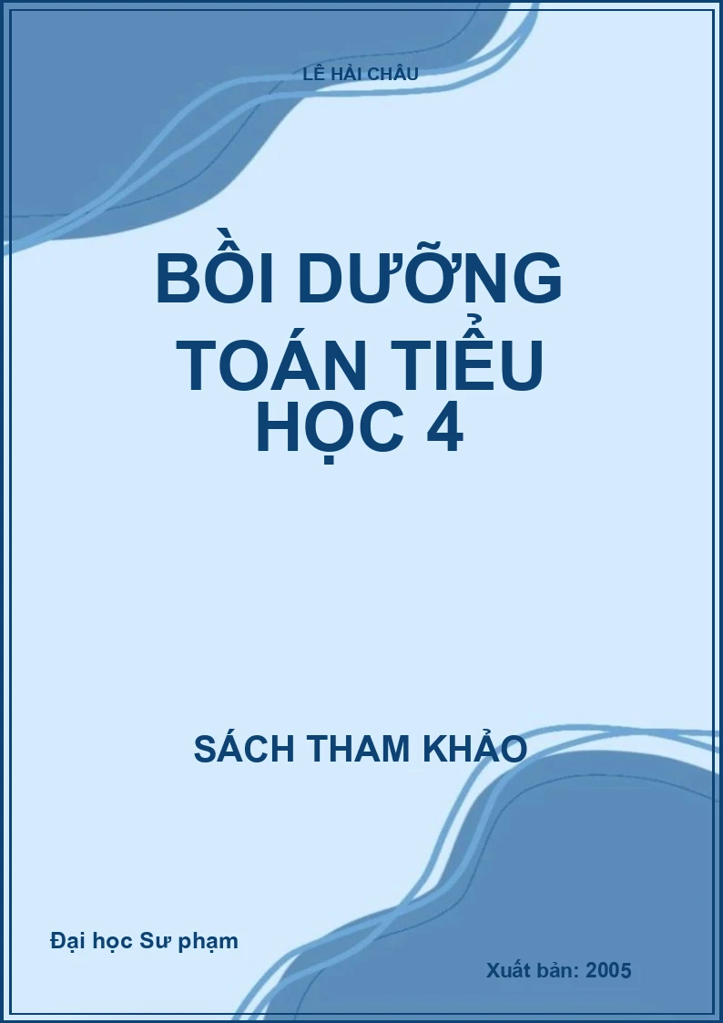 Bồi dưỡng toán tiểu học 4