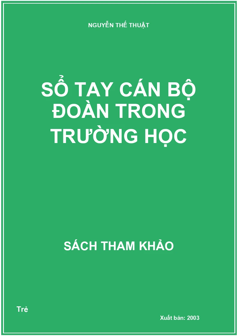 Sổ tay cán bộ Đoàn trong trường học