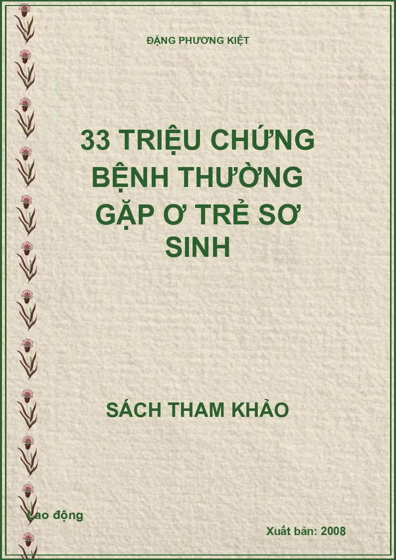 33 triệu chứng bệnh thường gặp ơ trẻ sơ sinh