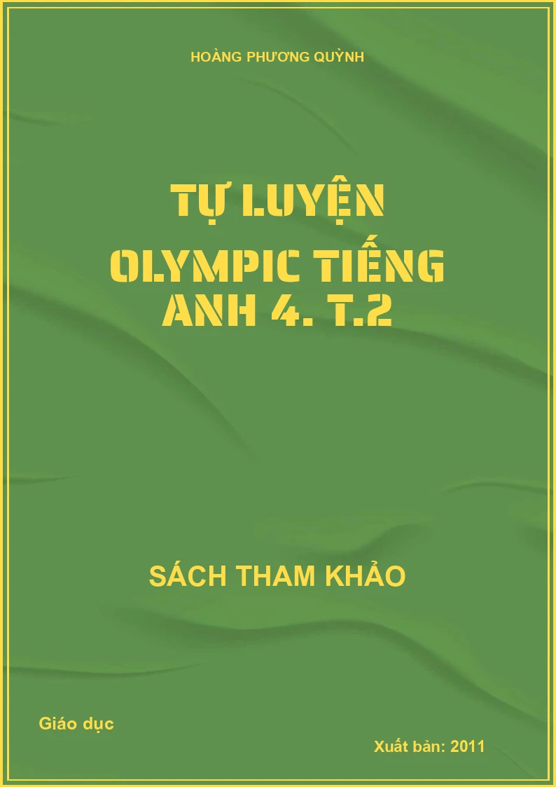 Tự luyện Olympic Tiếng Anh 4. T.2