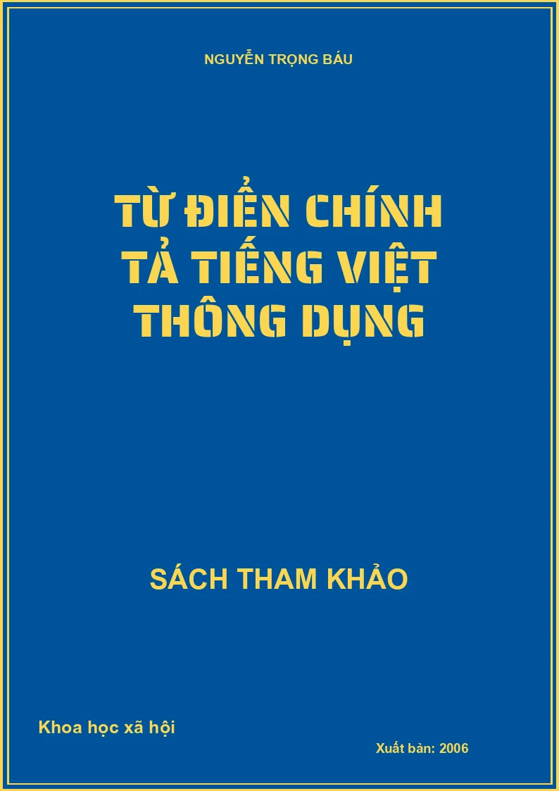 Từ điển chính tả tiếng Việt thông dụng