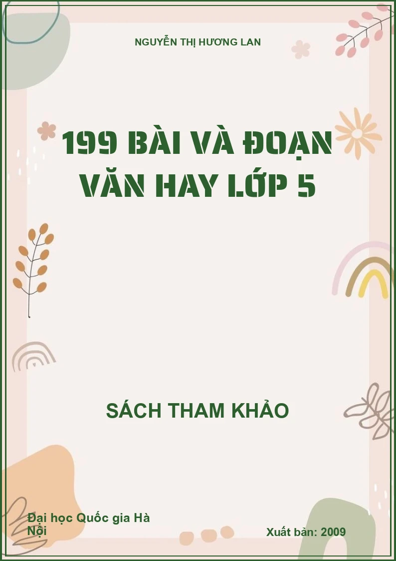 199 bài và đoạn văn hay lớp 5