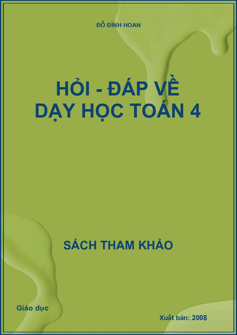 Hỏi - đáp về dạy học toán 4