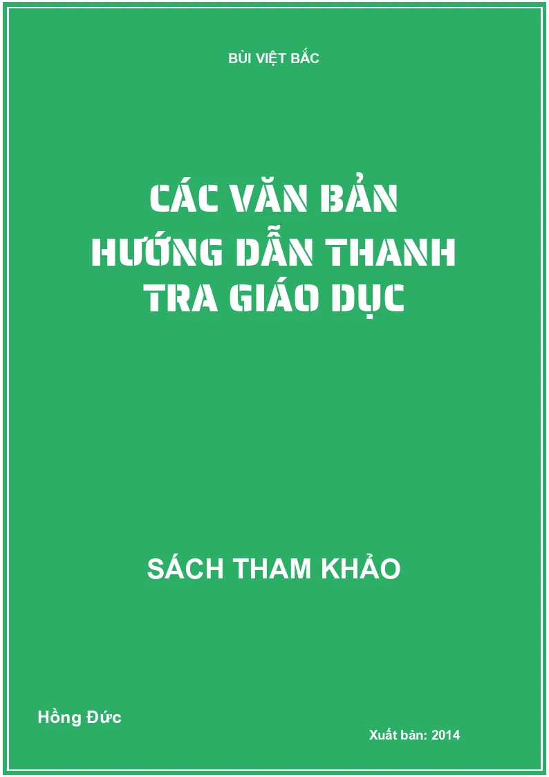 Các văn bản hướng dẫn thanh tra Giáo dục