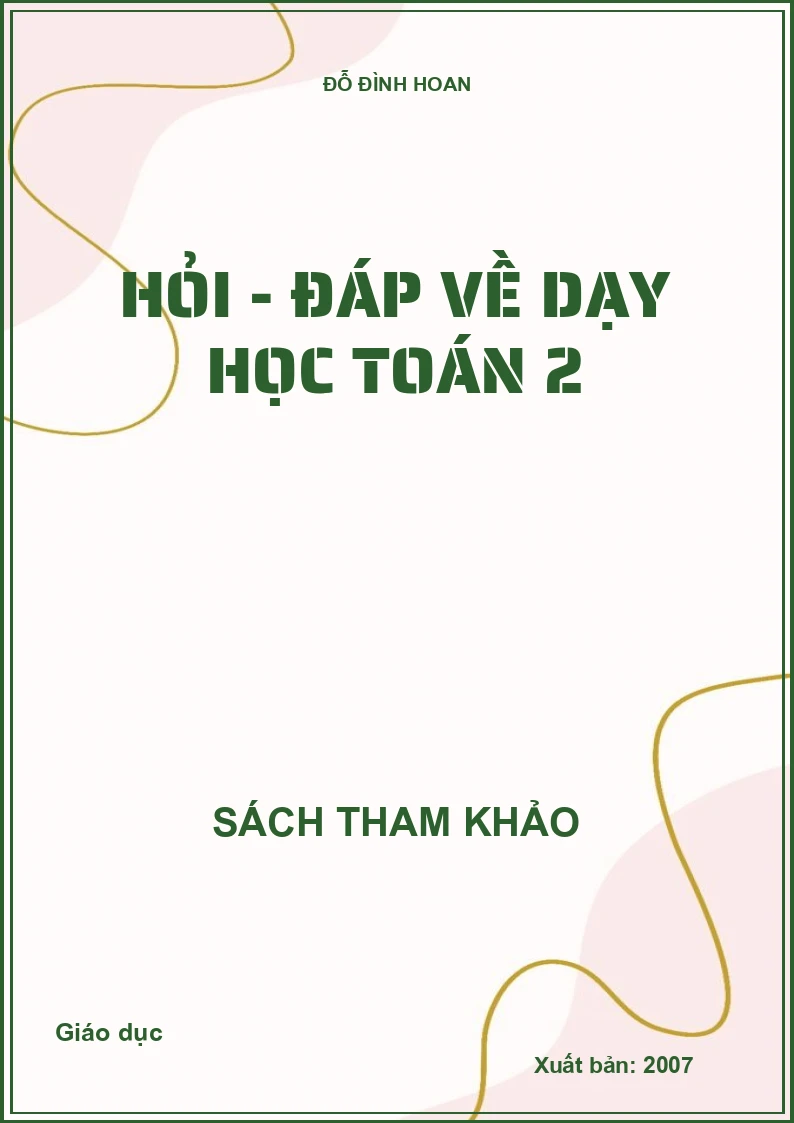 Hỏi - Đáp về dạy học toán 2