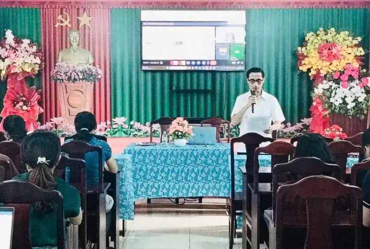 Tập huấn Thư viện số DLib K12 tại trường TH Tiến Thành: Mở rộng ứng dụng công nghệ vào dạy học