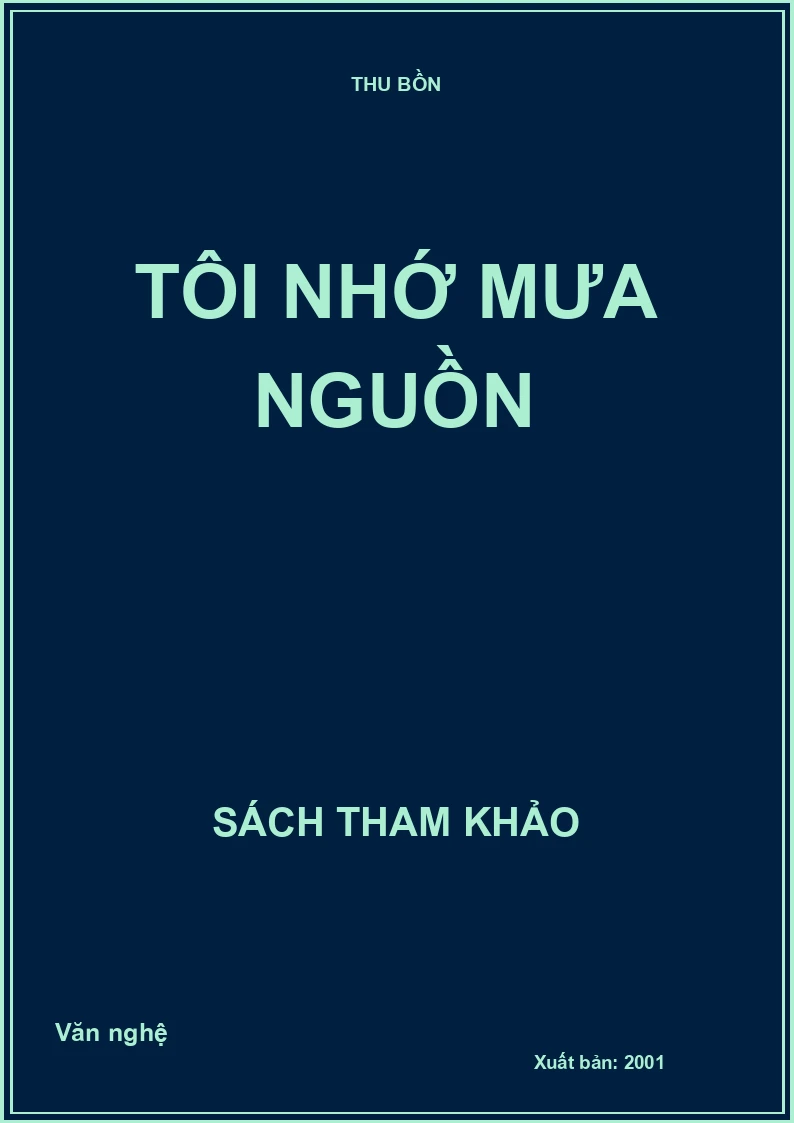 Tôi nhớ mưa nguồn