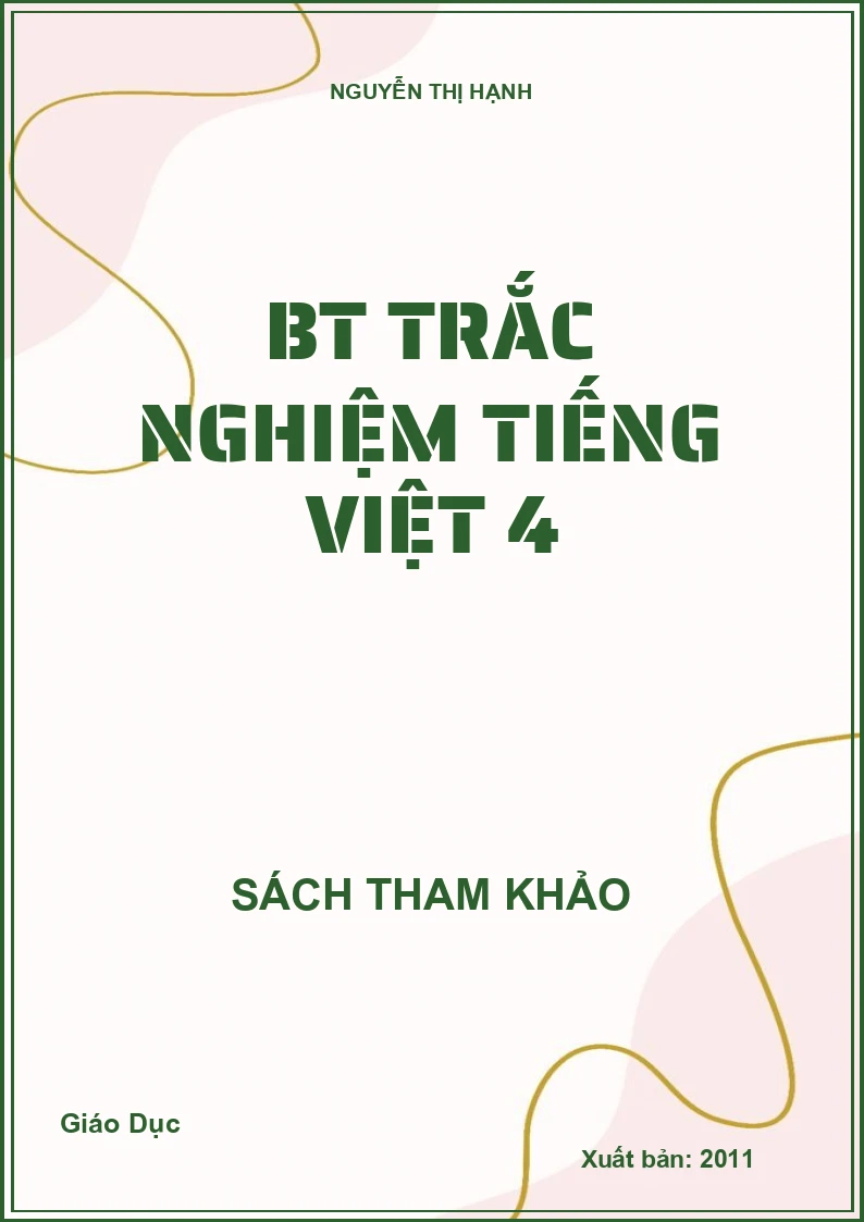 Bài tập trắc nghiệm Tiếng Việt 4